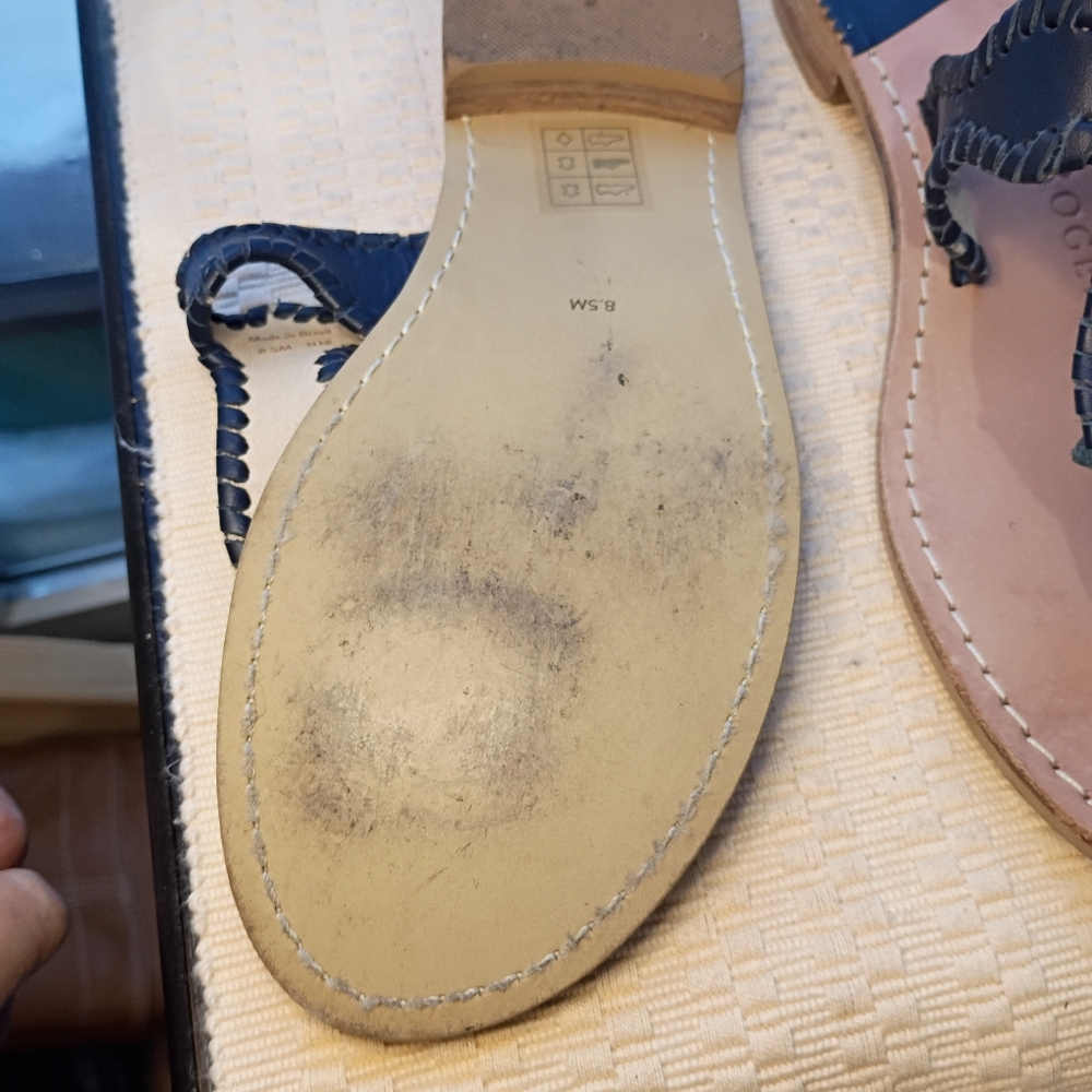 Jack Rogers Midnight Blue Leather Sandals - Picture 9 of 9